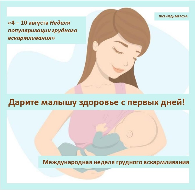 4 – 10 августа Неделя популяризации грудного вскармливания