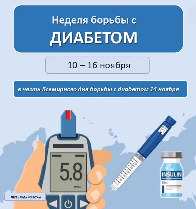 Неделя борьбы с диабетом, в честь Всемирного дня борьбы с диабетом 14 ноября